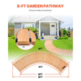 8ft L x 17in W Curved Wooden Garden Pathway Roll-out Walkway